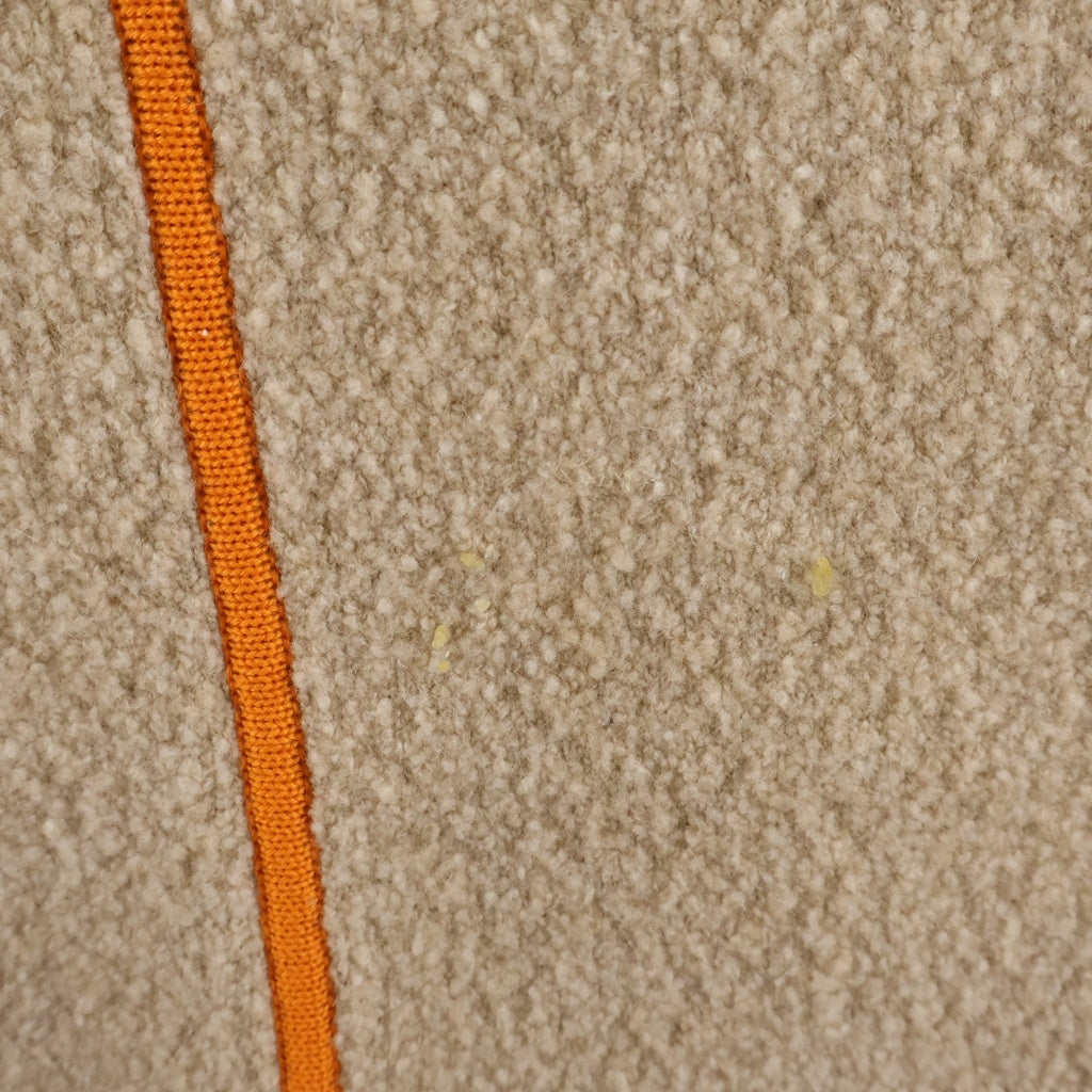 HERMES(エルメス) ハイネック ワンピース ニット ボア バイカラー オレンジ/ベージュ レディース