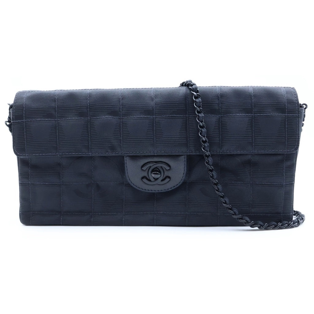 CHANEL(シャネル) ニュートラベルライン チェーンショルダーバッグ ブラック ナイロン ブラック金具 レディース