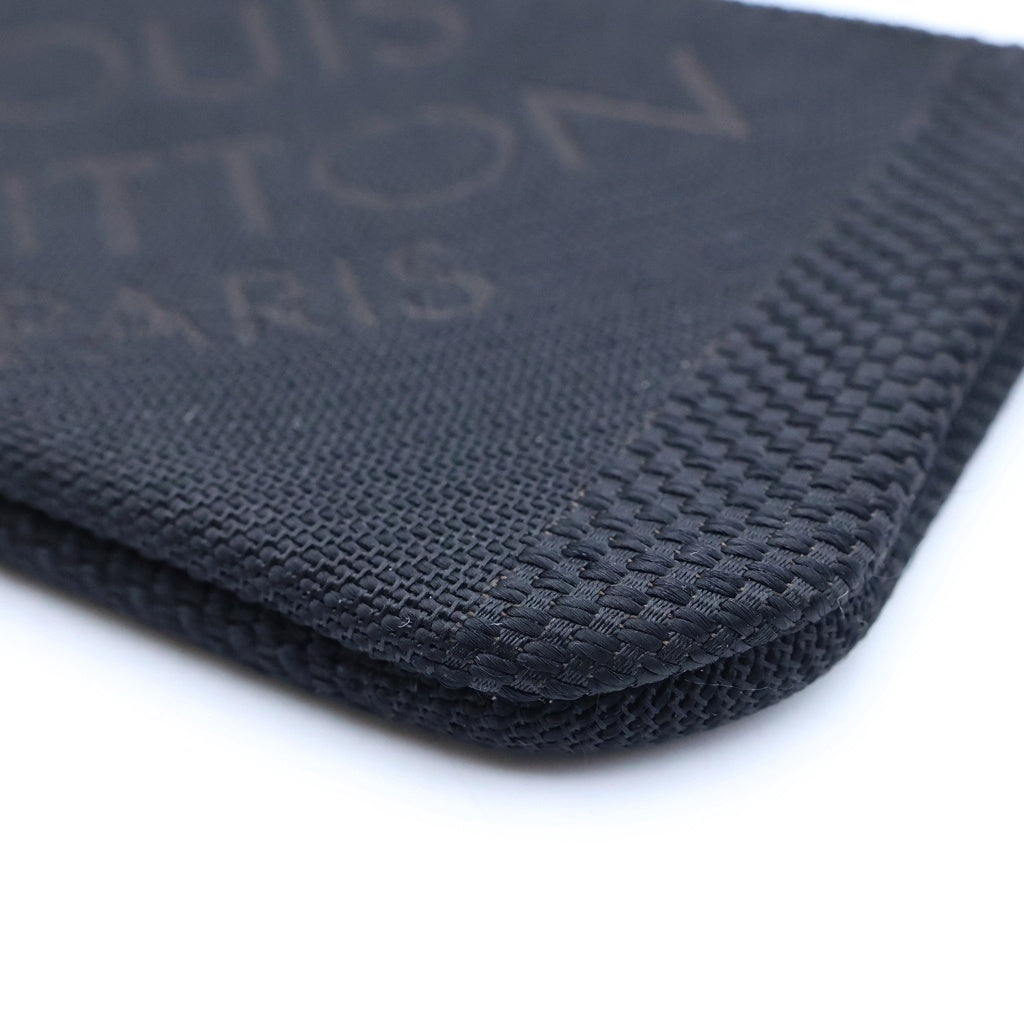 LOUIS VUITTON(ルイヴィトン) ダミエ ジェアン ポシェットクレ カルト クレディ コインケース ブラック シルバー金具 M93549