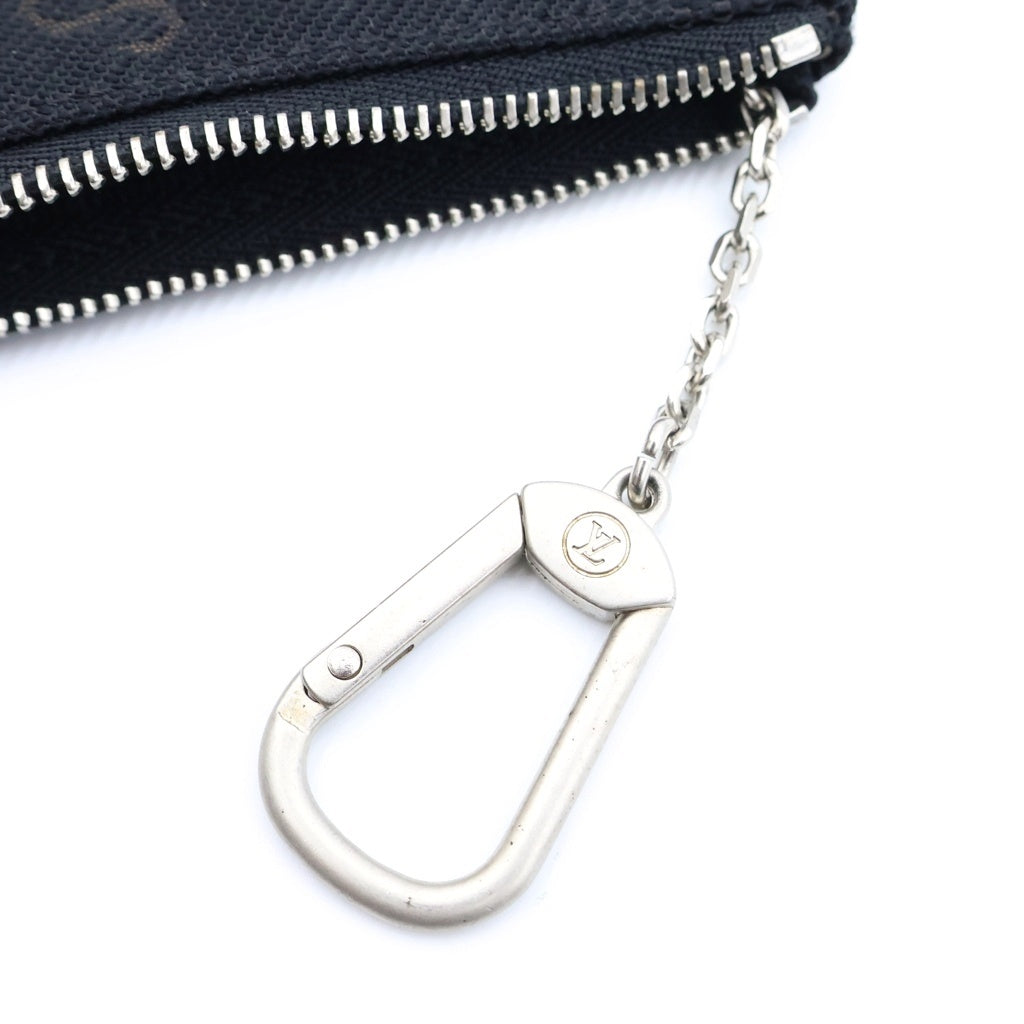 LOUIS VUITTON(ルイヴィトン) ダミエ ジェアン ポシェットクレ カルト クレディ コインケース ブラック シルバー金具 M93549