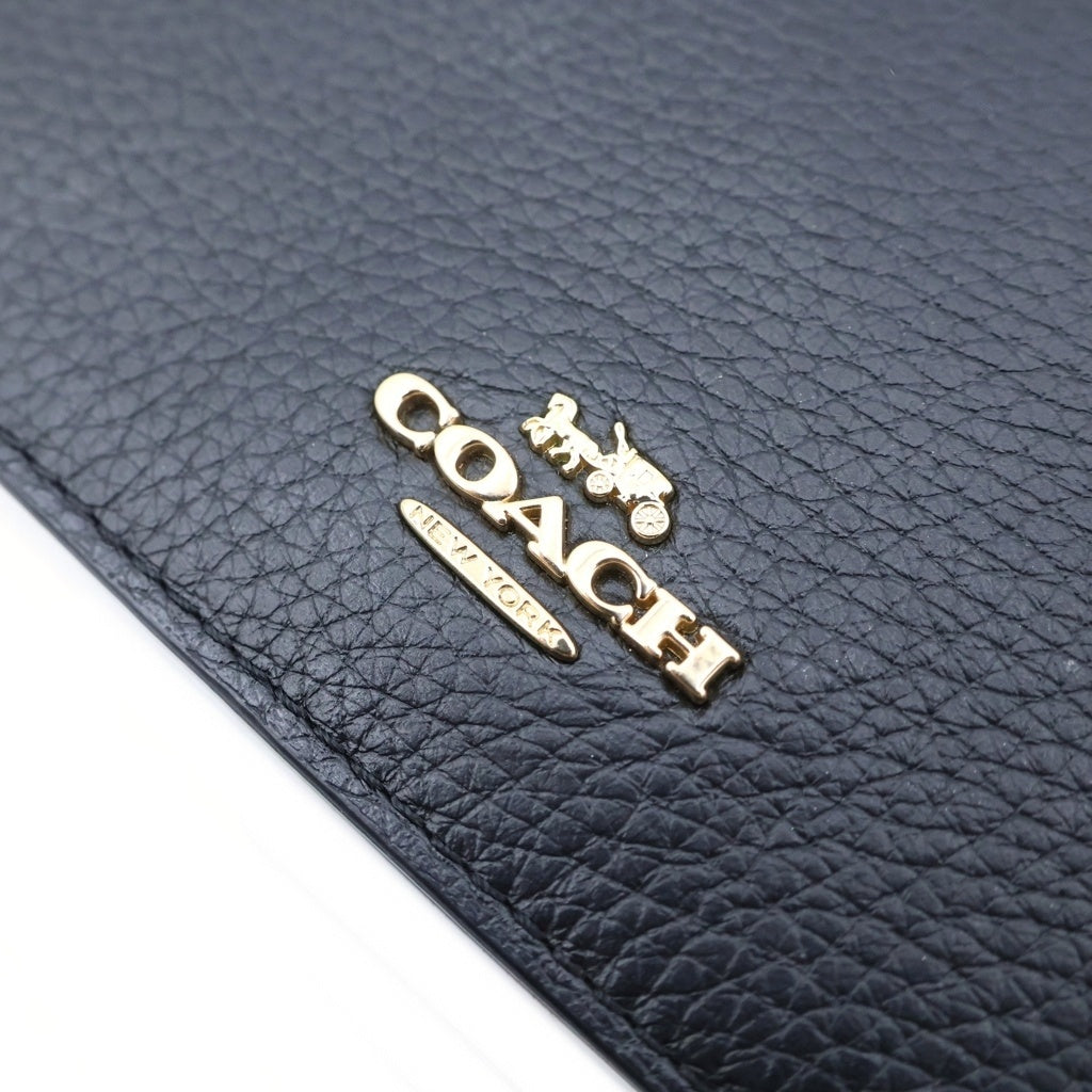 COACH(コーチ) ショルダーウォレット ショルダーバッグ ブラック レザー F30256 ゴールド金具 レディース