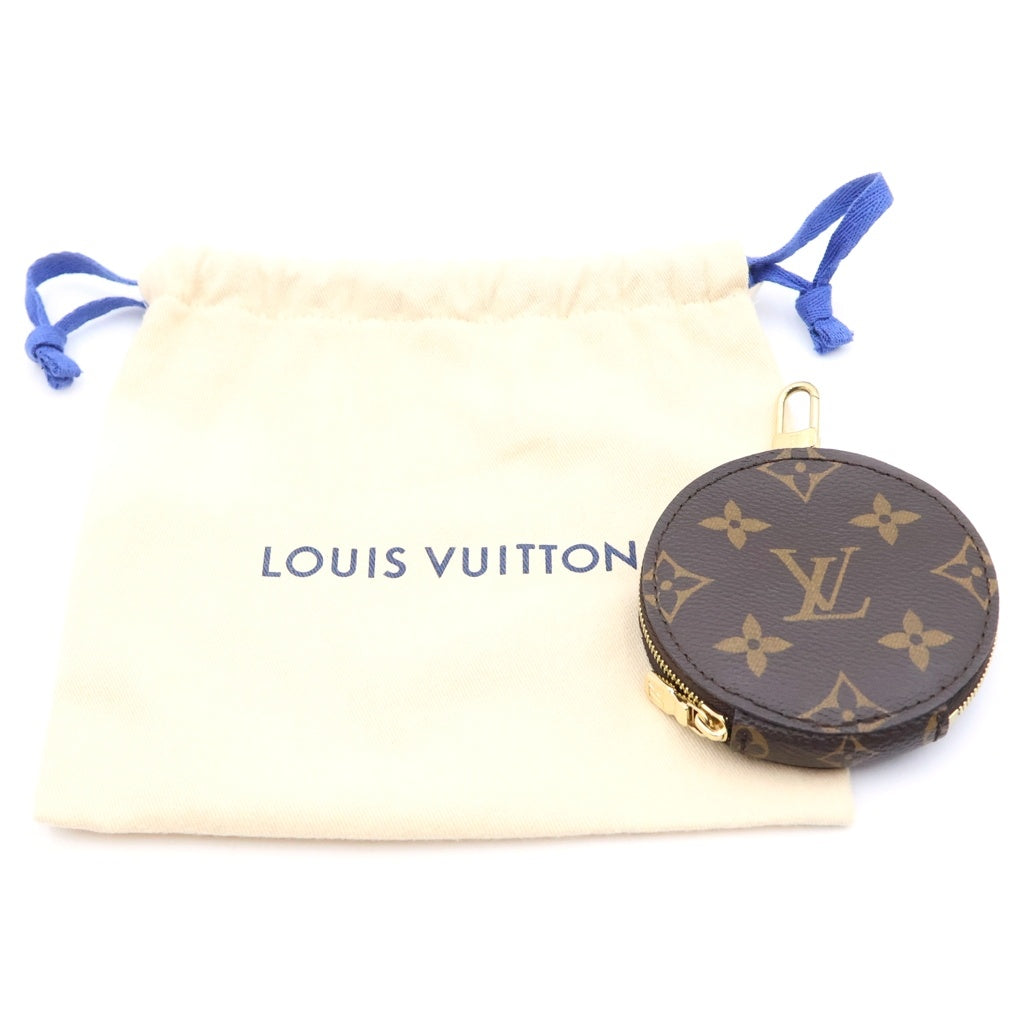 LOUIS VUITTON(ルイヴィトン) モノグラム ショルダーストラップ ポーチ ブラウン×ブラック J02487 ゴールド金具 レディース