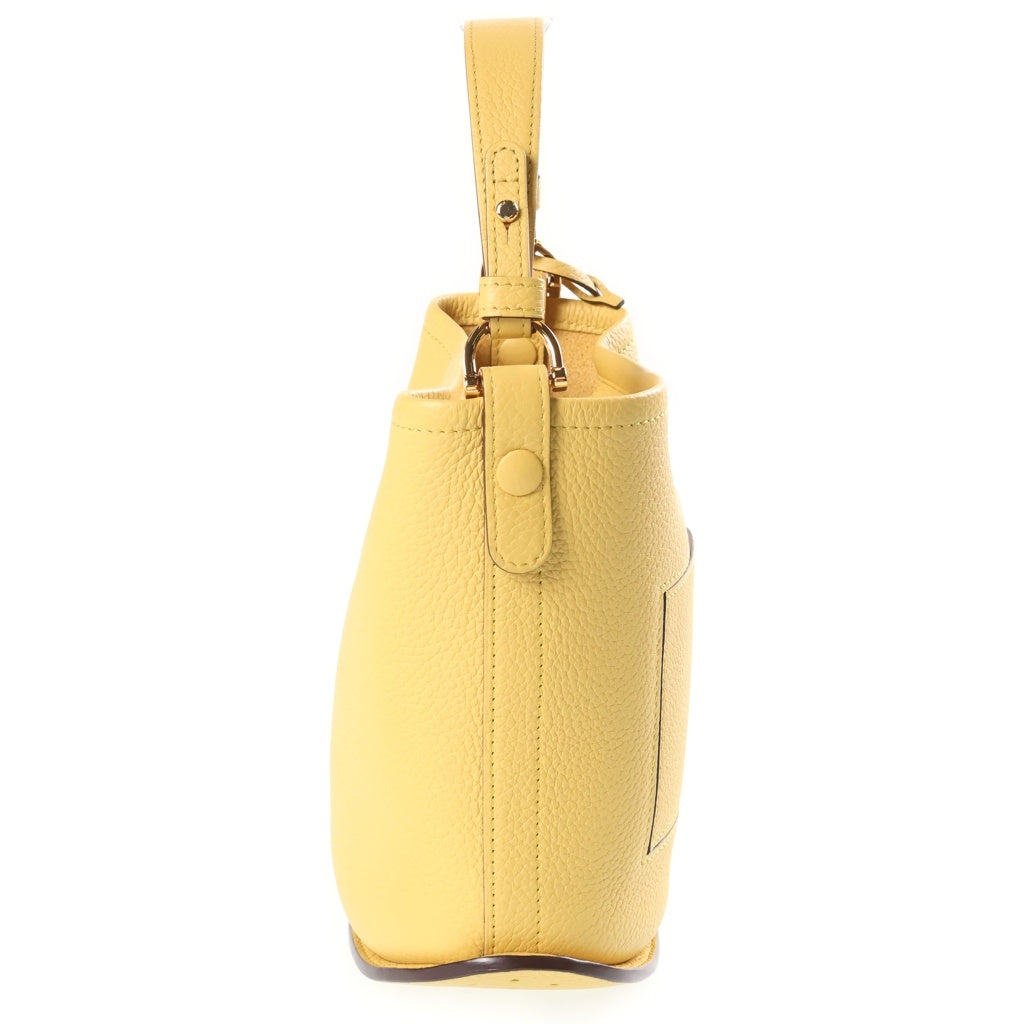 DELVAUX(デルボー) パン ミニ バケット ハンドバッグ イエロー レザー レディース