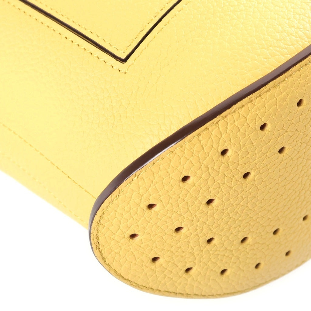 DELVAUX(デルボー) パン ミニ バケット ハンドバッグ イエロー レザー レディース