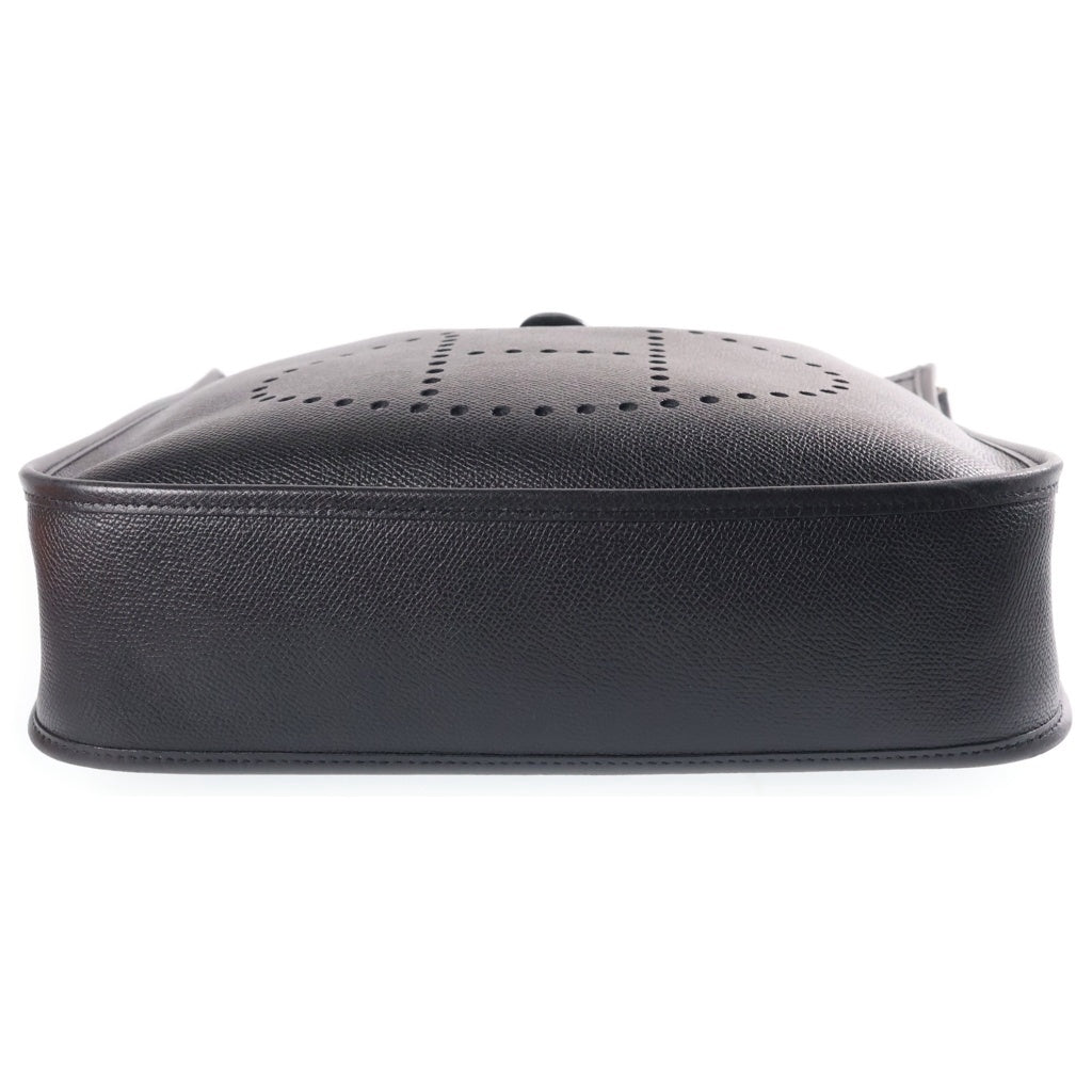 HERMES(エルメス) エブリン1 PM ショルダーバッグ ブラック エプソン レザー □H刻印 シルバー金具 レディース