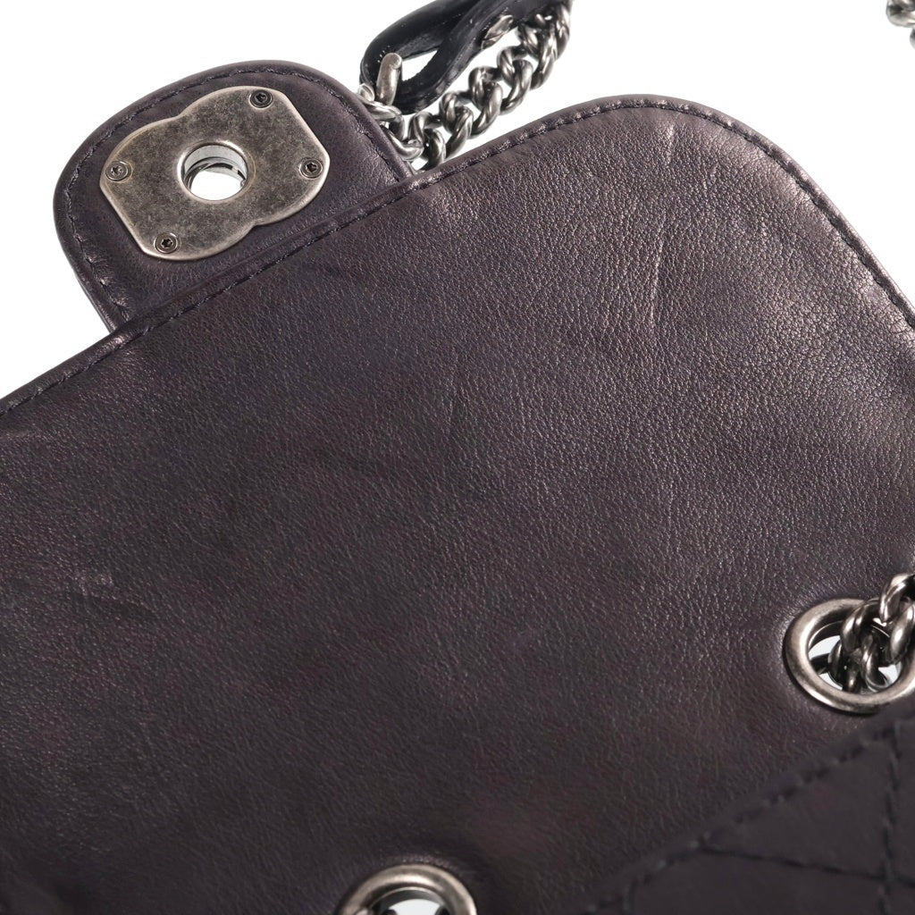 CHANEL(シャネル) ワイルドステッチ チェーンショルダーバッグ シルバー金具 ブラック レザー 20番台 レディース