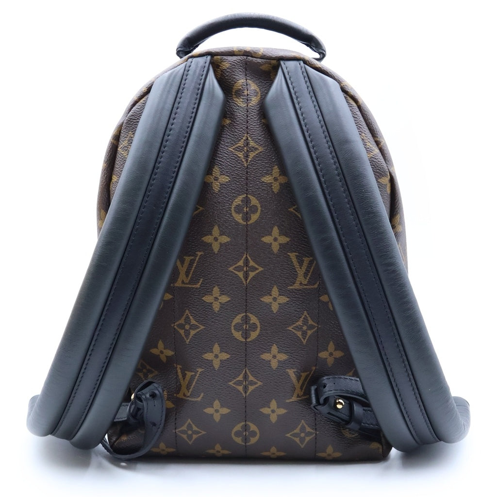 LOUIS VUITTON(ルイヴィトン) モノグラム パームスプリングスMM リュックサック バックパック ブラウン×ブラック レザー×PVC M44874 ゴールド金具 レディース