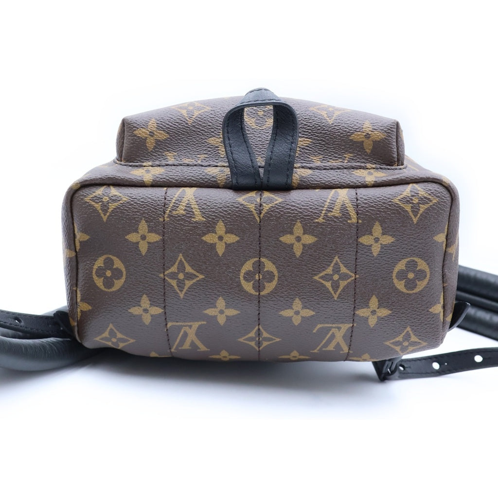 LOUIS VUITTON(ルイヴィトン) モノグラム パームスプリングスMM リュックサック バックパック ブラウン×ブラック レザー×PVC M44874 ゴールド金具 レディース