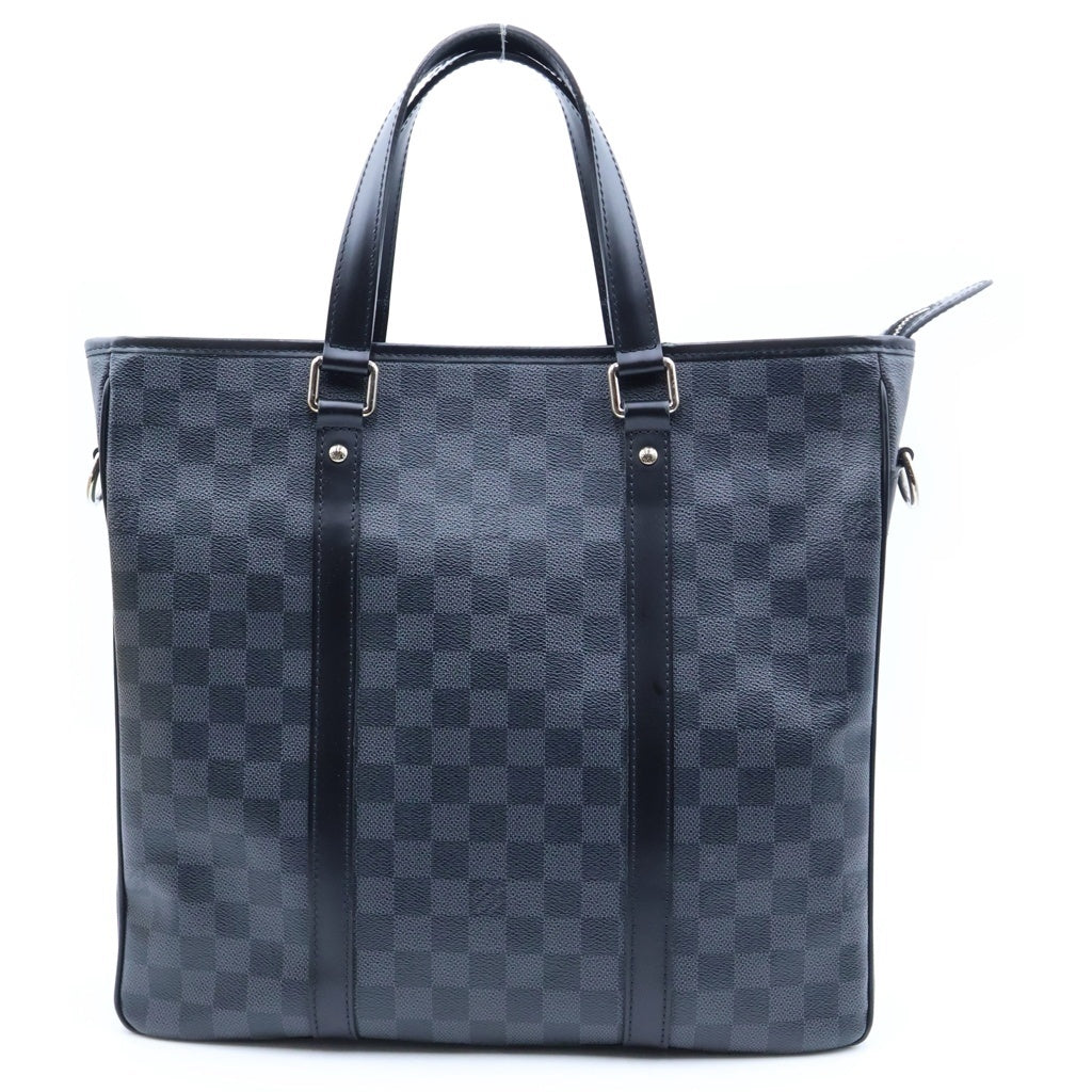 LOUIS VUITTON(ルイヴィトン) ダミエグラフィット タダオPM 2WAYハンドバッグ トートバッグ ショルダーバッグ ブラック レザー×PVC N41259 シルバー金具 レディース