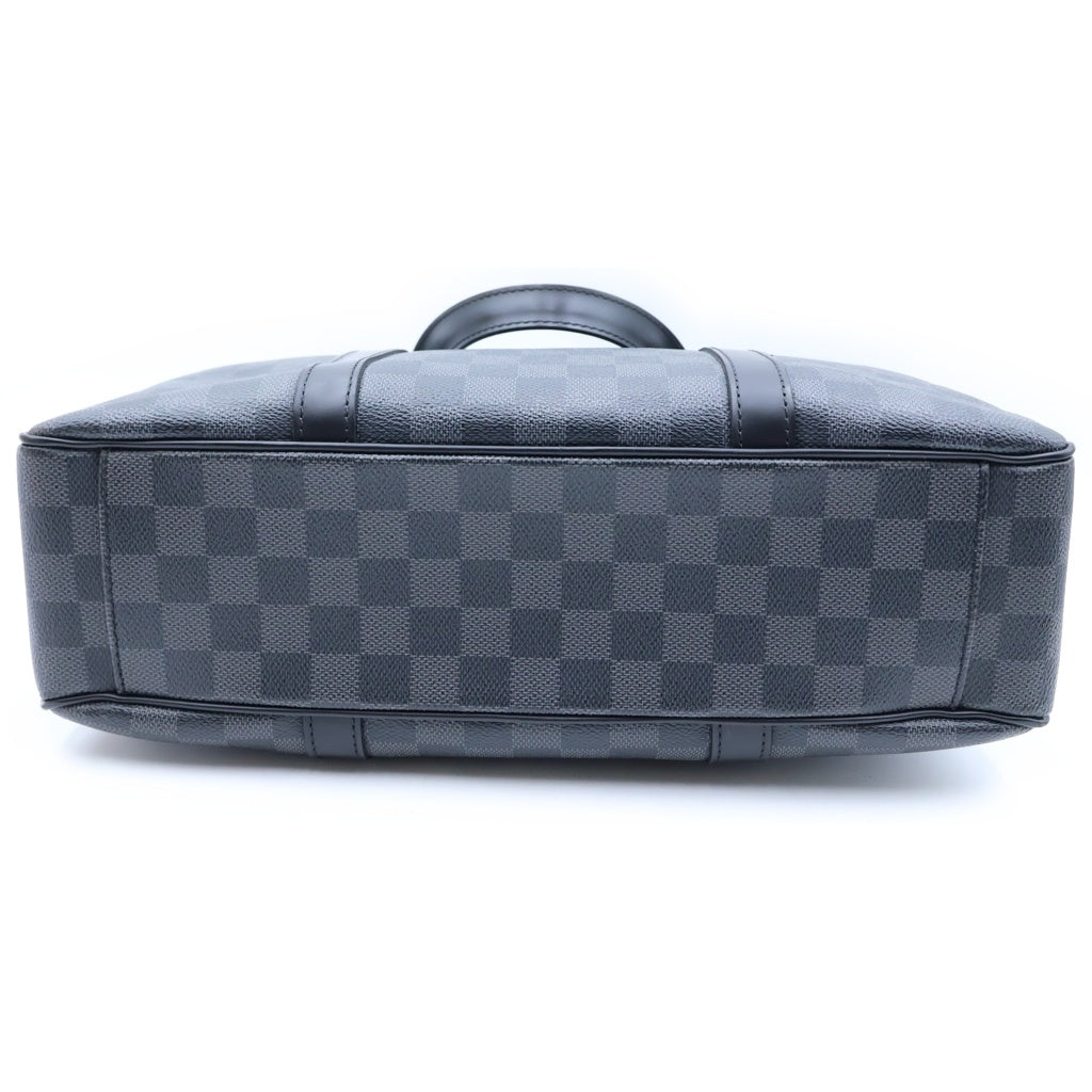 LOUIS VUITTON(ルイヴィトン) ダミエグラフィット タダオPM 2WAYハンドバッグ トートバッグ ショルダーバッグ ブラック レザー×PVC N41259 シルバー金具 レディース