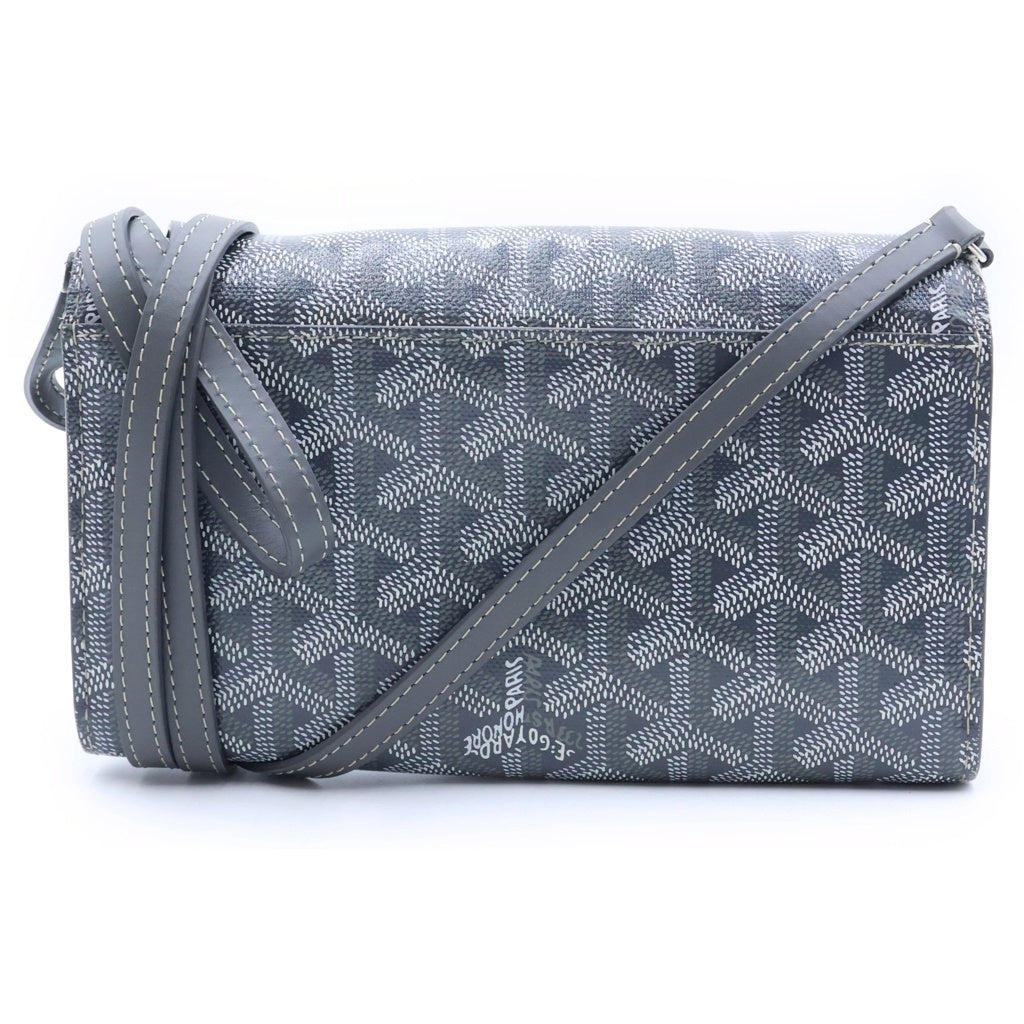 GOYARD(ゴヤール) ヴァレンヌポーチウォレット ショルダーバッグ グレー ゴヤールディンキャンバス×ヴォーゼルカーフスキン レディース