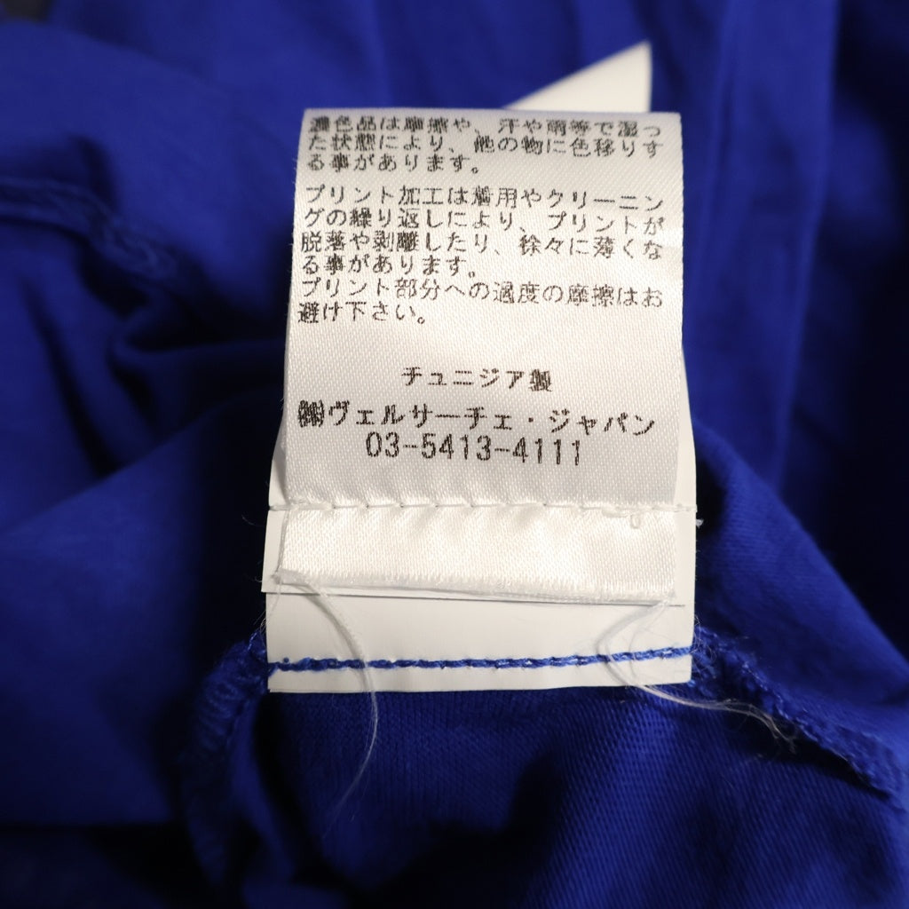VERSACE(ヴェルサーチ) メデューサ フロントプリント 半袖Tシャツ カットソー ブルー #L
