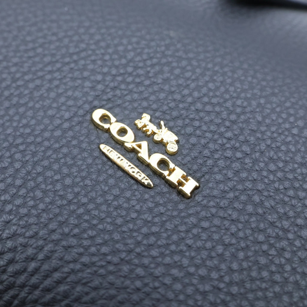 COACH(コーチ) レザートートバッグ ハンドバッグ ブラック×レッド ゴールド金具 レディース
