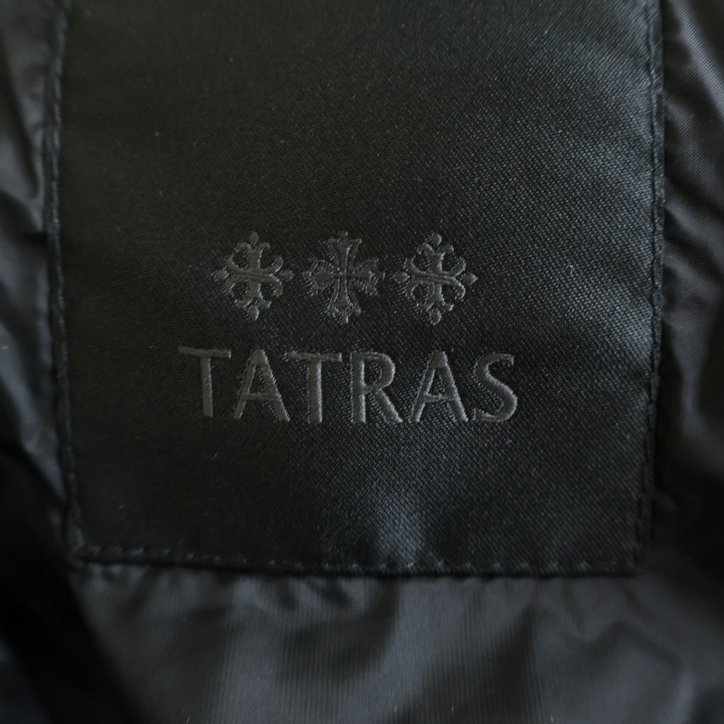 TATRAS(タトラス) ファー フーデッド ウール ジップアップ ダウンジャケット ブラック