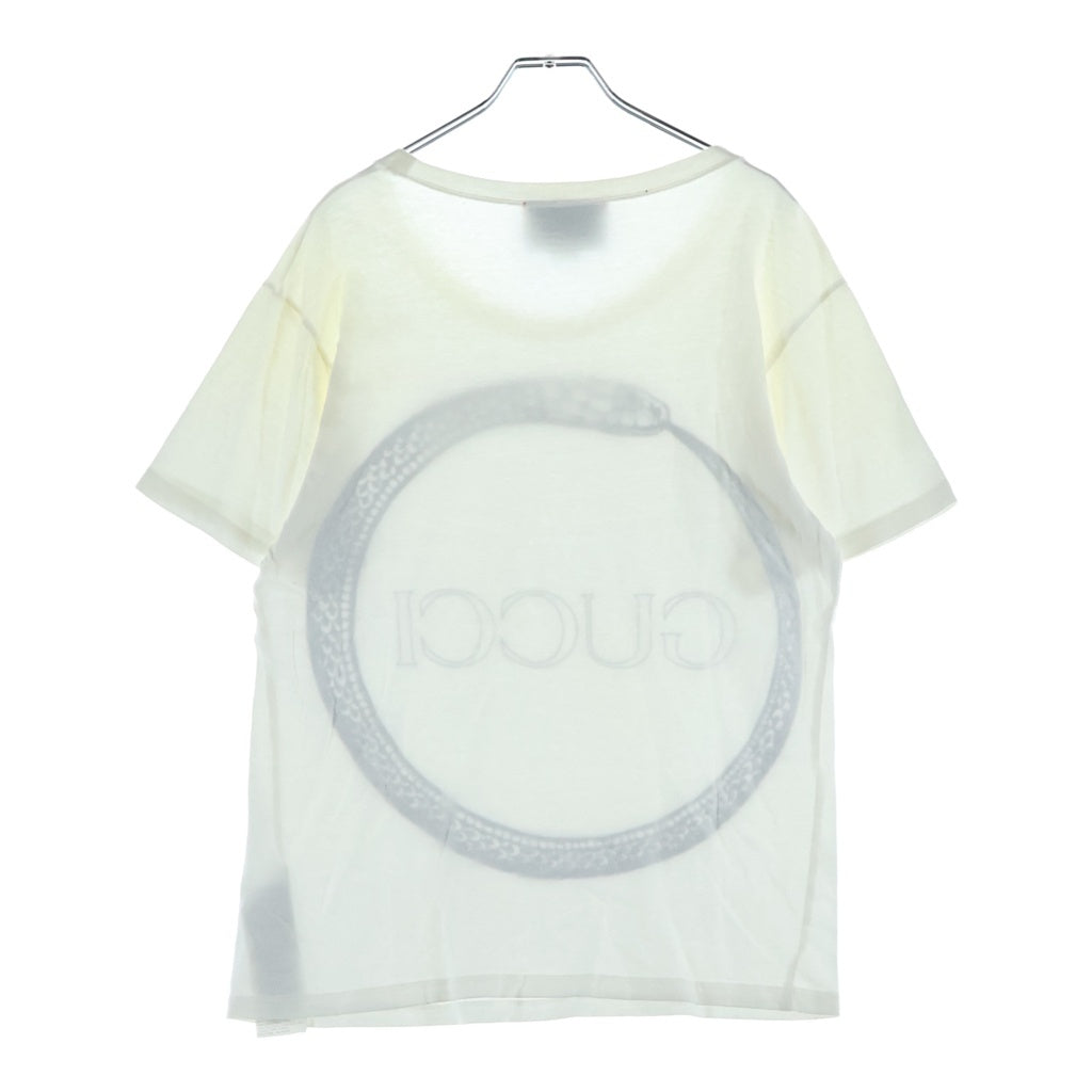 GUCCI(グッチ) 18SS Ouroboros Print Tee ウロボロス スネークプリント 半袖Tシャツ カットソー ロゴ コットン ホワイト 492347 X3I05