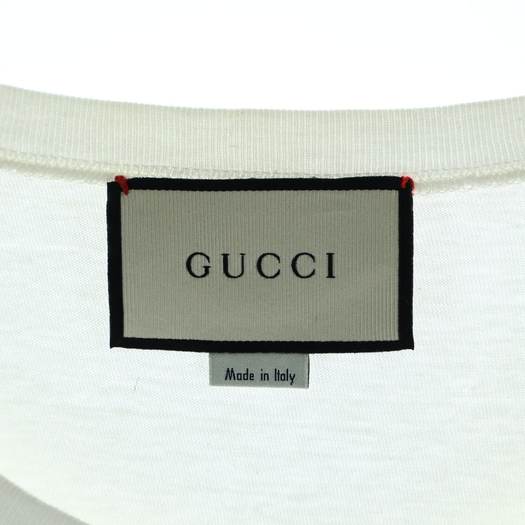 GUCCI(グッチ) 18SS Ouroboros Print Tee ウロボロス スネークプリント 半袖Tシャツ カットソー ロゴ コットン ホワイト 492347 X3I05