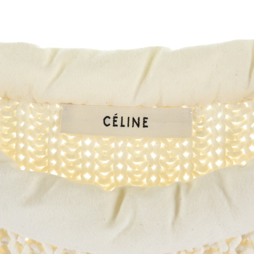 CELINE(セリーヌ) ローゲージ ニット コットン 長袖ニット セーター ホワイト 2 3CC1/6803