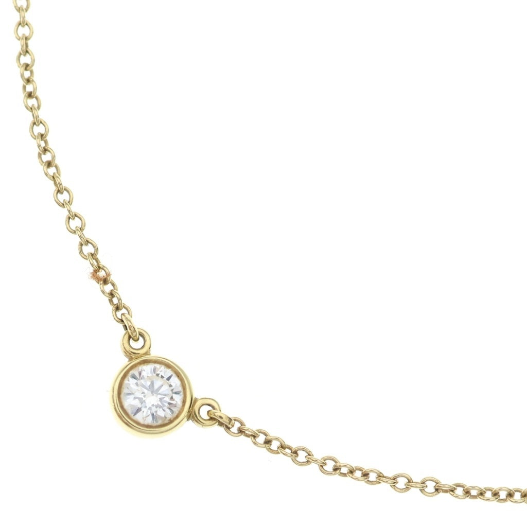 TIFFANY & Co.(ティファニー) バイザヤード ダイヤネックレス ペンダント チェーン 750YG レディース