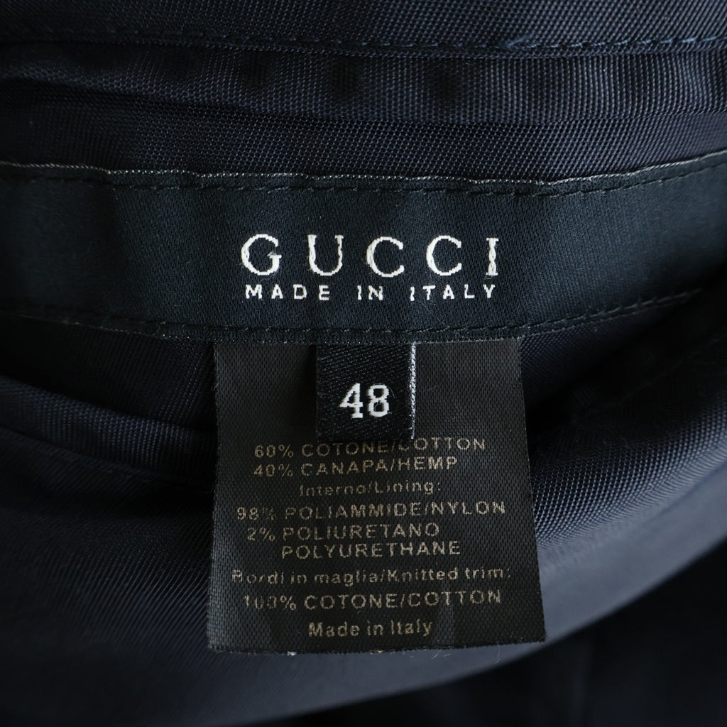 GUCCI(グッチ) シェリーライン リバーシブル Gロゴ刺繍 ジップアップ ジャケット ブルゾン ネイビー