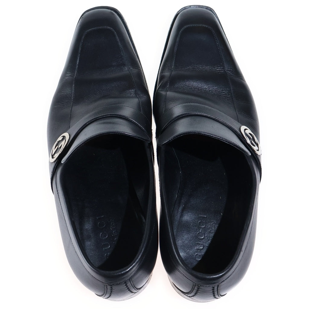 GUCCI(グッチ) 03SS トムフォード期 インターロッキングG レザー ローファー シューズ ブラック 114416