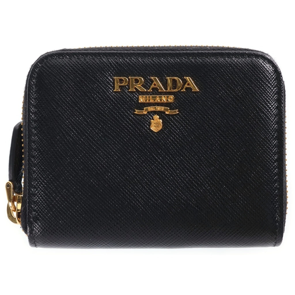 PRADA(プラダ) サフィアーノ ラウンドファスナー 財布 ブラック レザー 1MM268 レディース