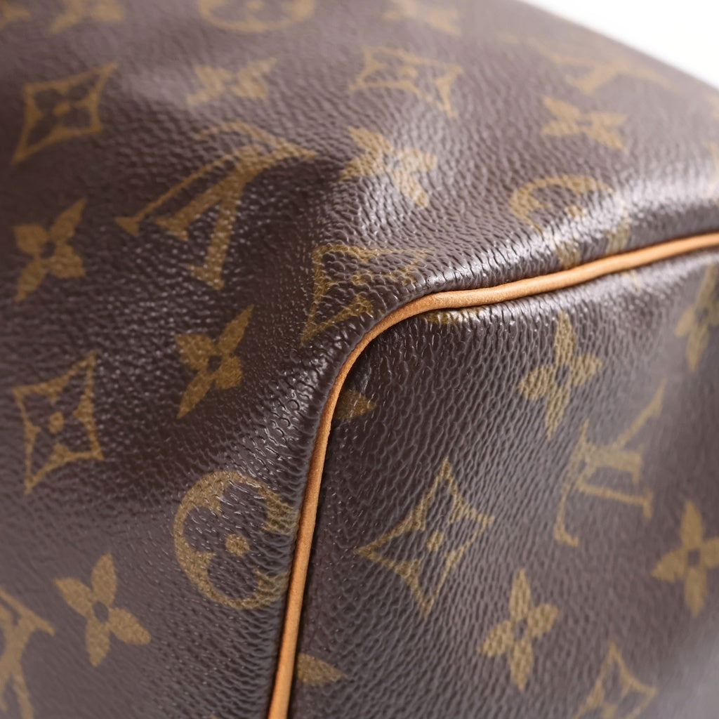 LOUIS VUITTON(ルイヴィトン) モノグラム スピーディ25 ハンドバッグ ミニボストンバッグ ブラウン レザー×PVC M41528 ゴールド金具 レディース