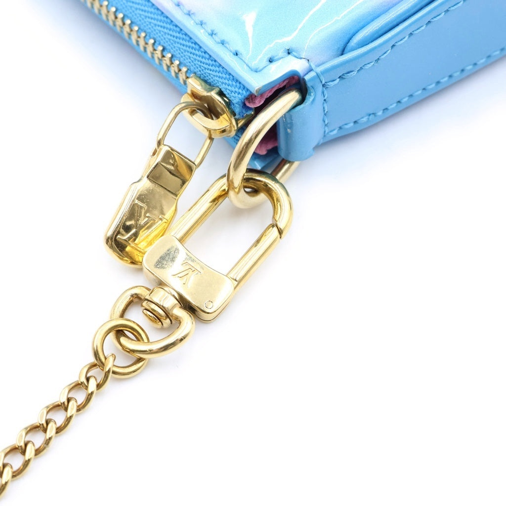 LOUIS VUITTON(ルイヴィトン) ヴェルニ アクセソワール ミニ バレンタイン限定 ショルダーポーチ チェーンショルダー ブルー パテント RFID M81156 レディース