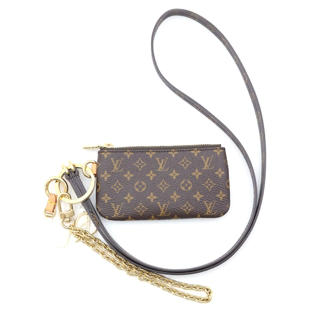 LOUIS VUITTON(ルイヴィトン) モノグラム フォン ホルダー バッグチャーム 小物入れ ブラウン PVCレザー M26898 ゴールド金具