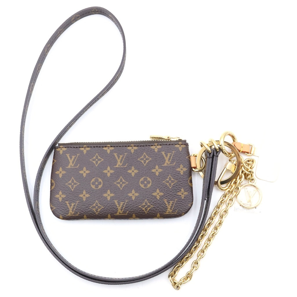 LOUIS VUITTON(ルイヴィトン) モノグラム フォン ホルダー バッグチャーム 小物入れ ブラウン PVCレザー M26898 ゴールド金具
