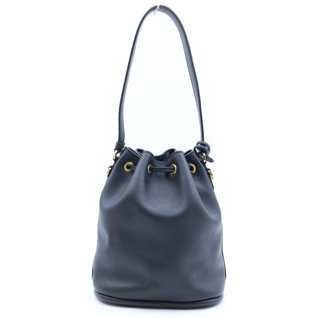PRADA(プラダ) 2WAYショルダーバッグ ハンドバッグ ブラック レザー 1BE067 ゴールド金具 レディース