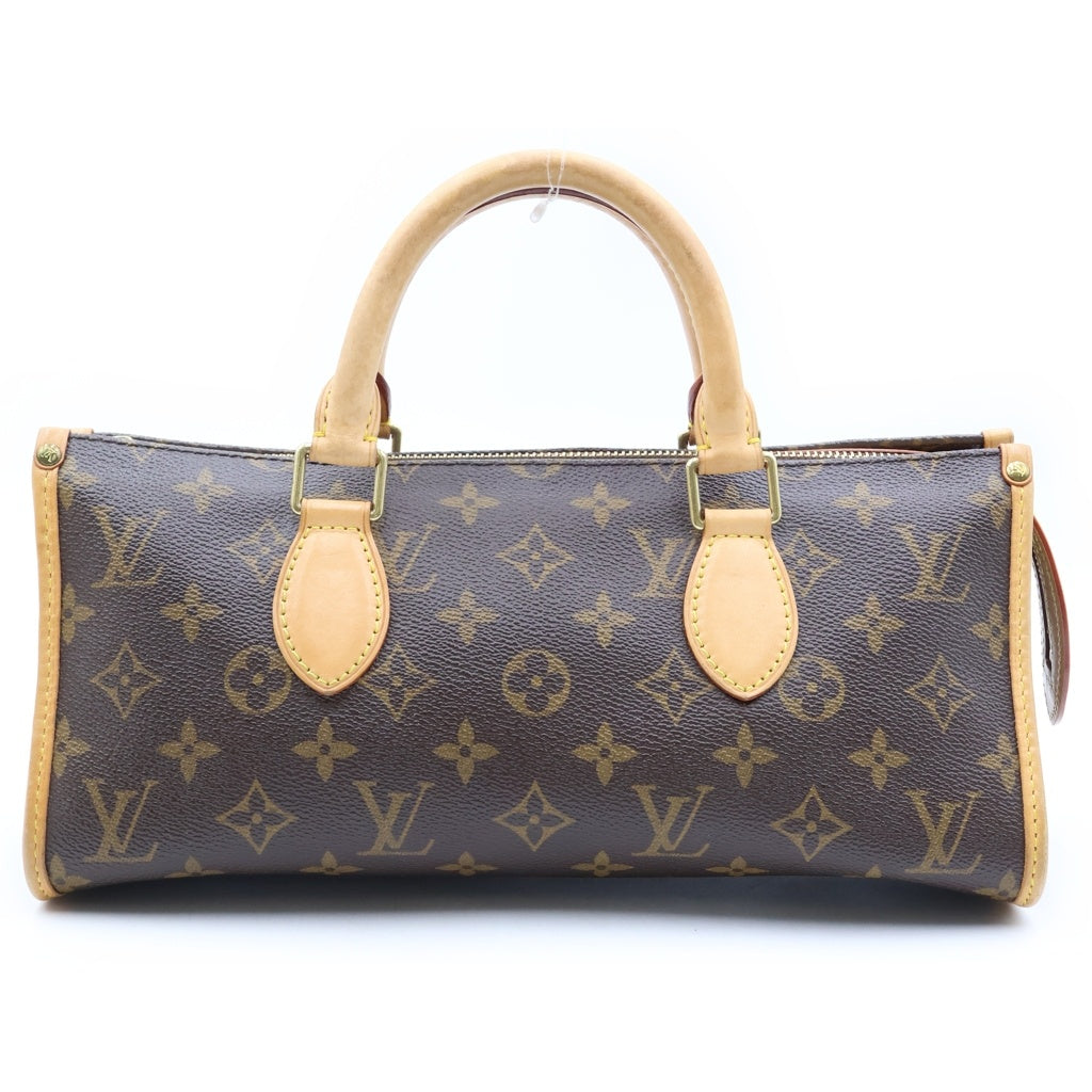 LOUIS VUITTON(ルイヴィトン) モノグラム ポパンクール ハンドバッグ ブラウン レザー×PVC M40009 ゴールド金具 レディース