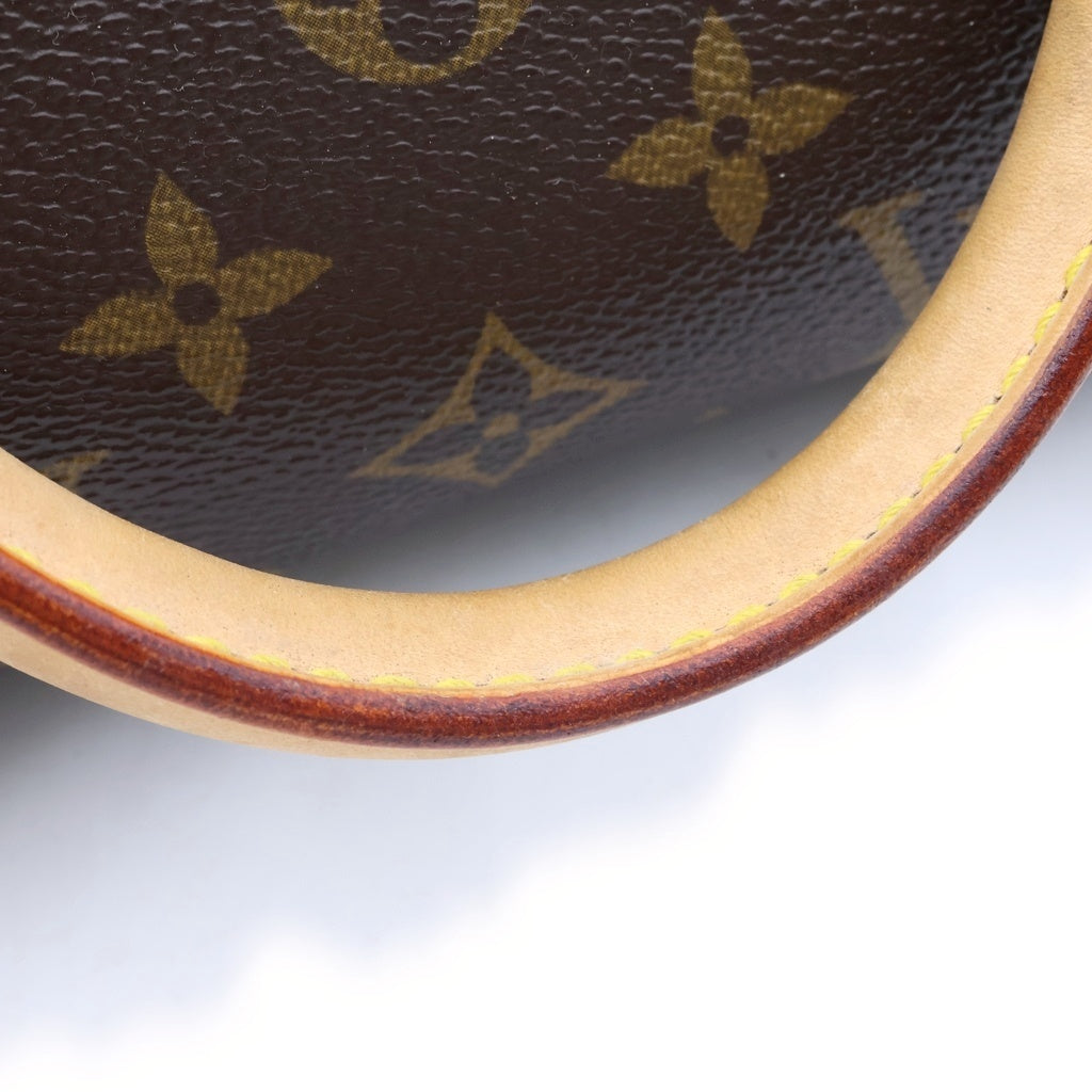 LOUIS VUITTON(ルイヴィトン) モノグラム ポパンクール ハンドバッグ ブラウン レザー×PVC M40009 ゴールド金具 レディース