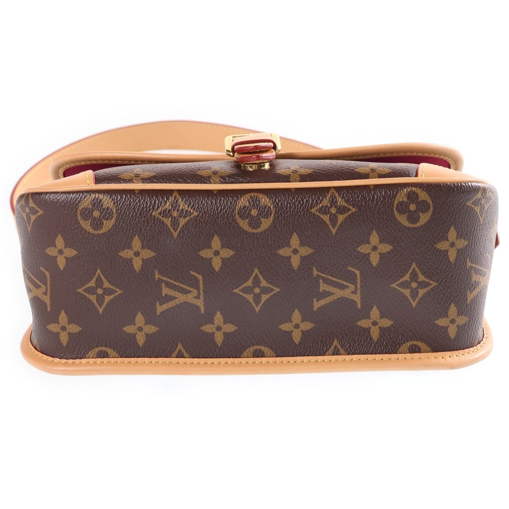 LOUIS VUITTON(ルイヴィトン) ディアヌNM PM ショルダーバッグ 2wey PVCレザー モノグラム ブラウン/フューシャピンク M46049 レディース