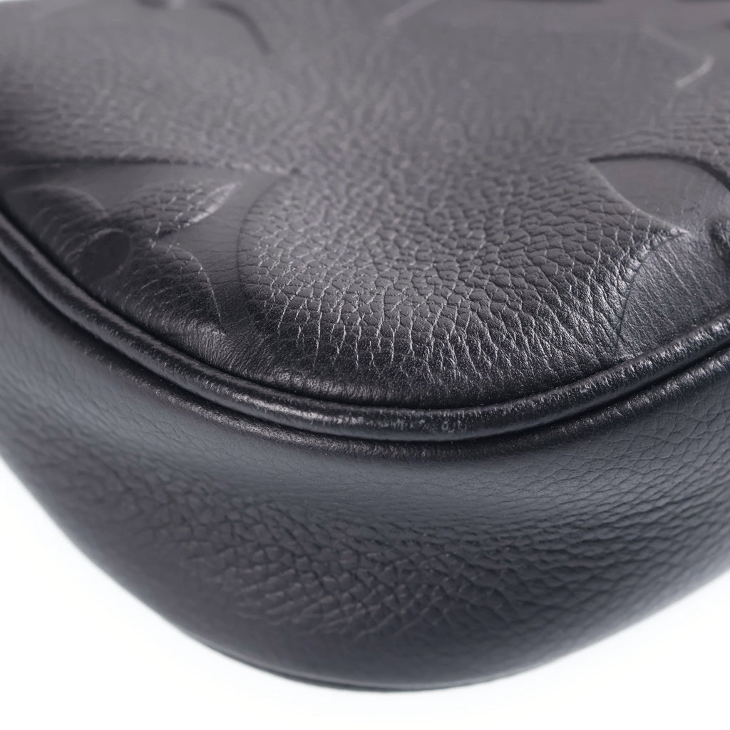 LOUIS VUITTON(ルイヴィトン) ミニムーン ハンドバッグ モノグラム アンプラント レザー ブラック M82391 レディース
