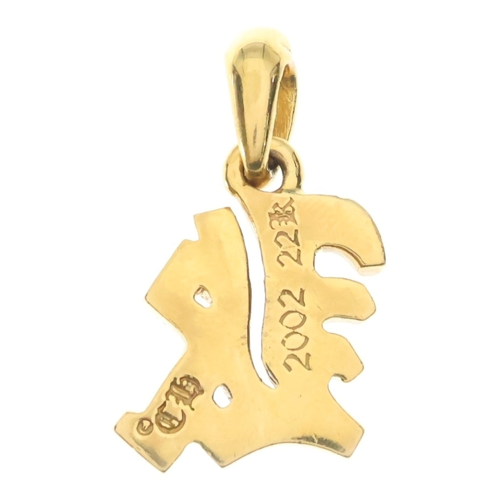 CHROME HEARTS(クロムハーツ) 22K ALPHABET CHARM アルファベットチャーム Kイニシャルチャーム ペンダントトップ ゴールド