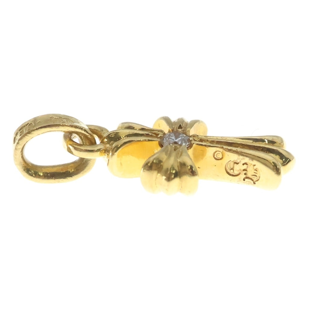 CHROME HEARTS(クロムハーツ) 22K CRS BBYFAT DIA ベイビーファットクロス 両面1ダイヤ ペンダントトップ ゴールド BCA034