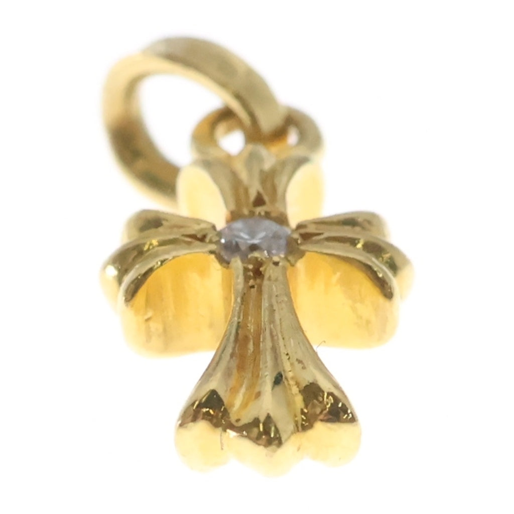 CHROME HEARTS(クロムハーツ) 22K CRS BBYFAT DIA ベイビーファットクロス 両面1ダイヤ ペンダントトップ ゴールド BCA034