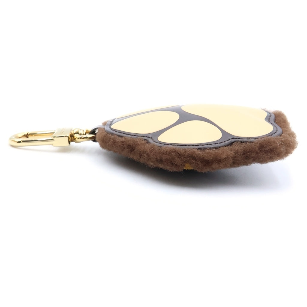 LOUIS VUITTON(ルイヴィトン) キーホルダー LV パウ 肉球 チャーム シアリング ファー レザー ブラウン M02292 レディース