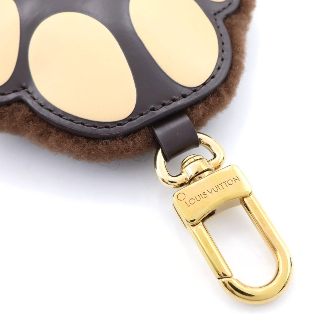 LOUIS VUITTON(ルイヴィトン) キーホルダー LV パウ 肉球 チャーム シアリング ファー レザー ブラウン M02292 レディース
