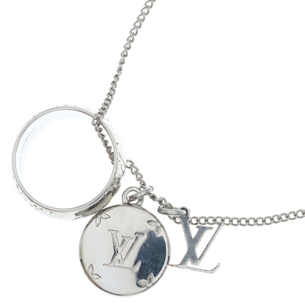 LOUIS VUITTON(ルイヴィトン) モノグラム リングネックレス ペンダント チェーン シルバー M62485 レディース