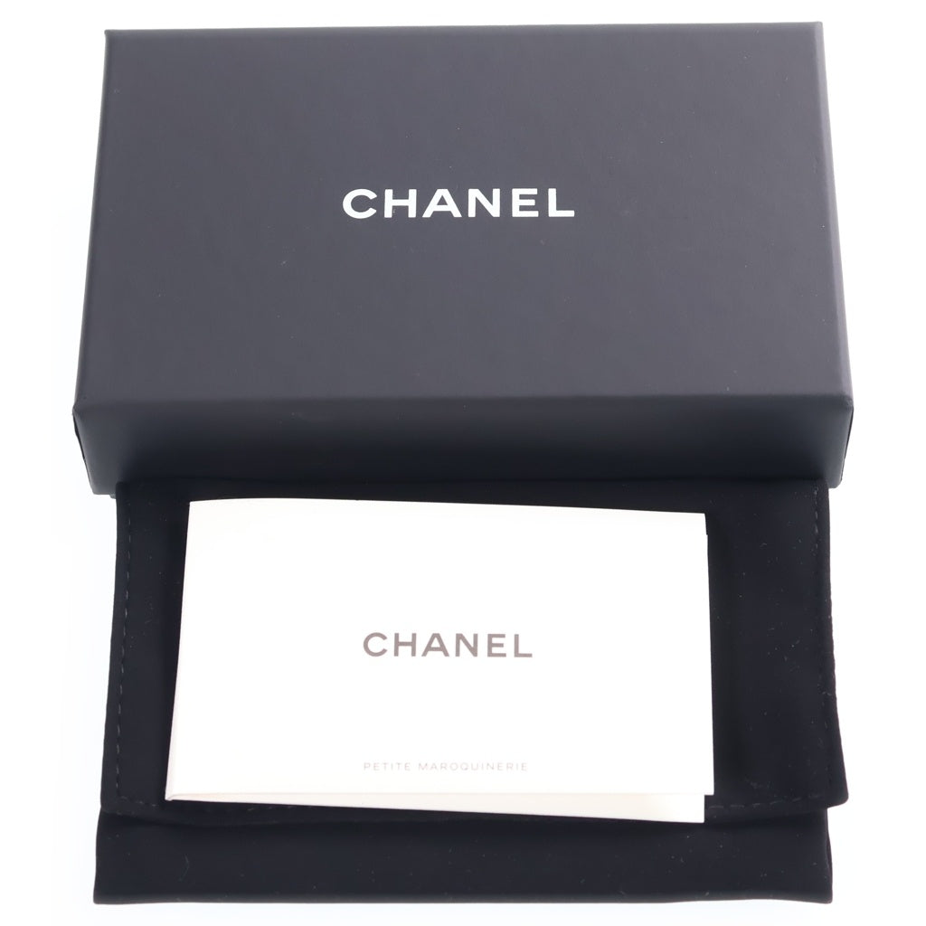 CHANEL(シャネル) ココマーク マトラッセ コインパース コンパクトウォレット ブラック キャビアスキン シルバー金具 AP0216 シール有 レディース