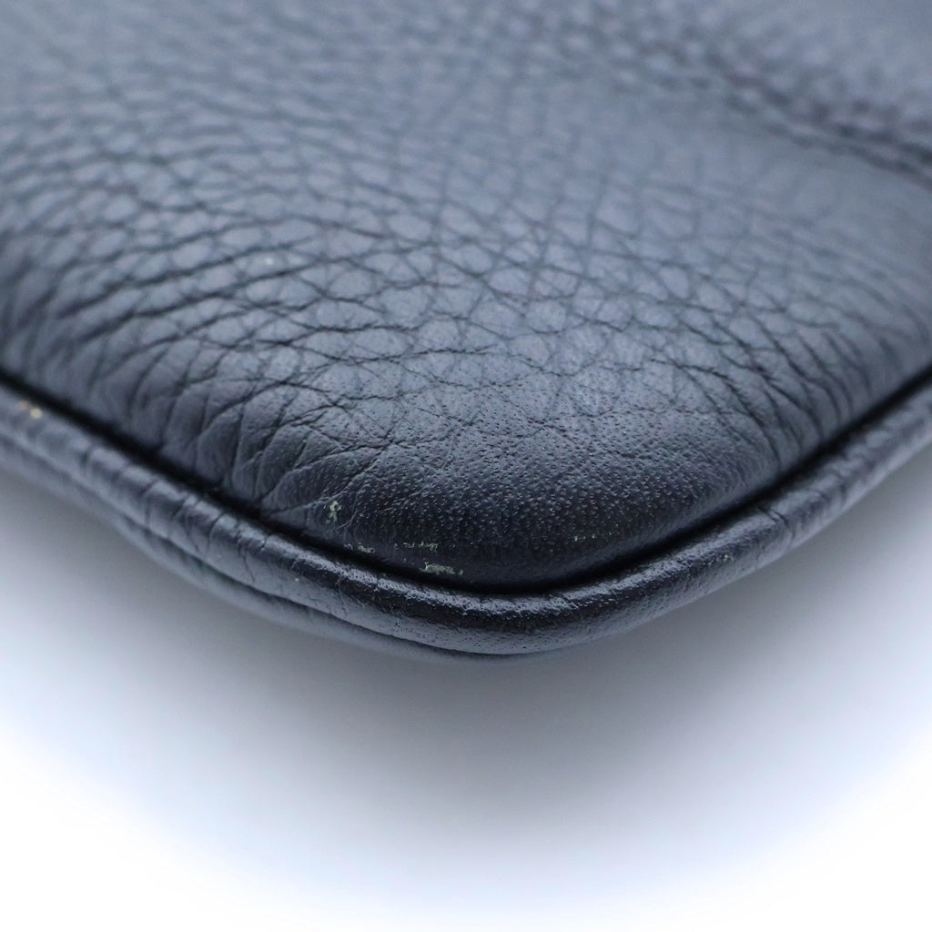 LOEWE(ロエベ) ロゴ ショルダーバッグ ブラック レザー レディース