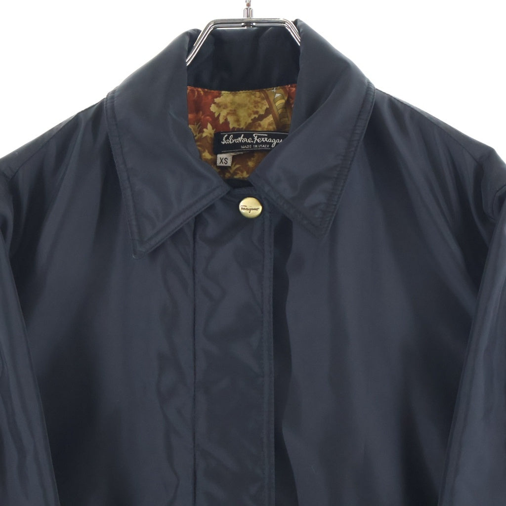 FERRAGAMO(フェラガモ) ブルゾン アニマルスカーフ柄 ブラック ナイロン RN136180843 レディース