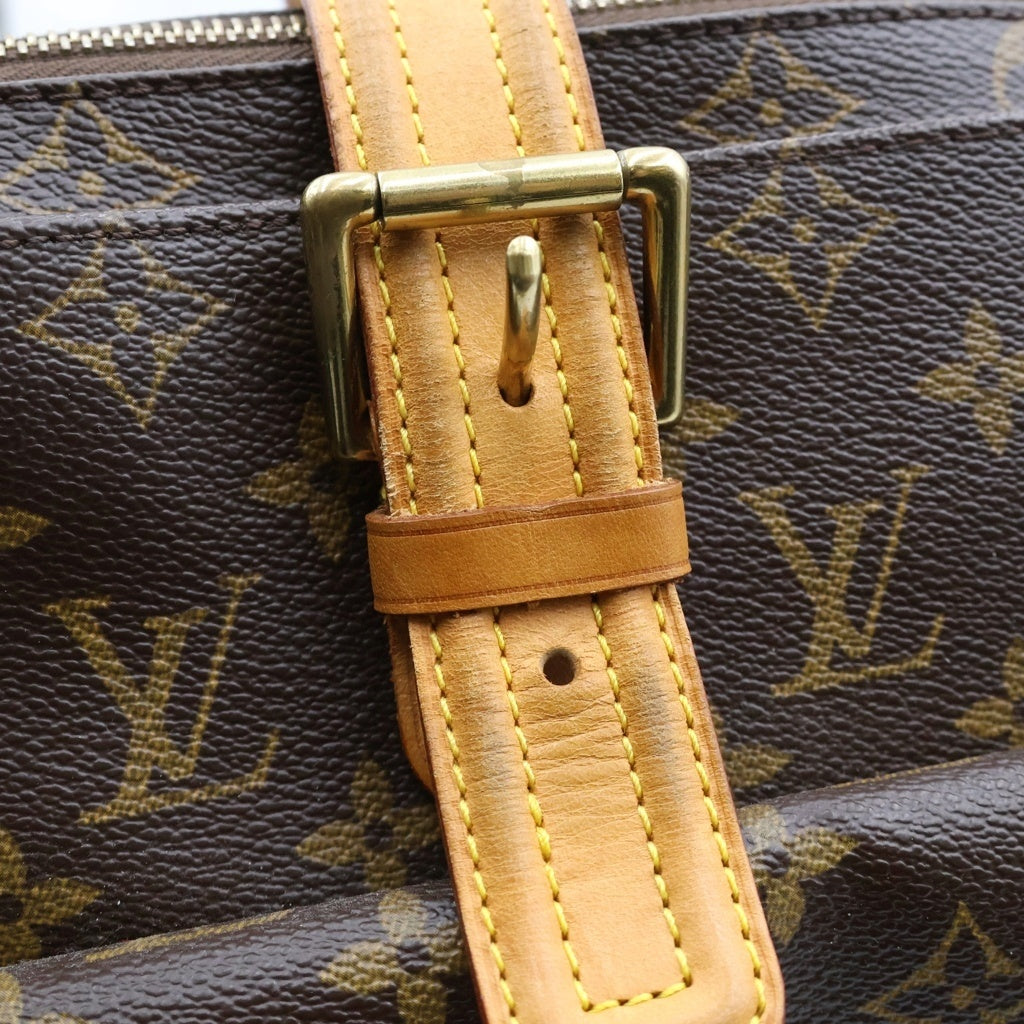 LOUIS VUITTON(ルイヴィトン) モノグラム ミュルティプリシテ ハンドバッグ トートバッグ ブラウン レザー×PVC M51162 ゴールド金具 レディース