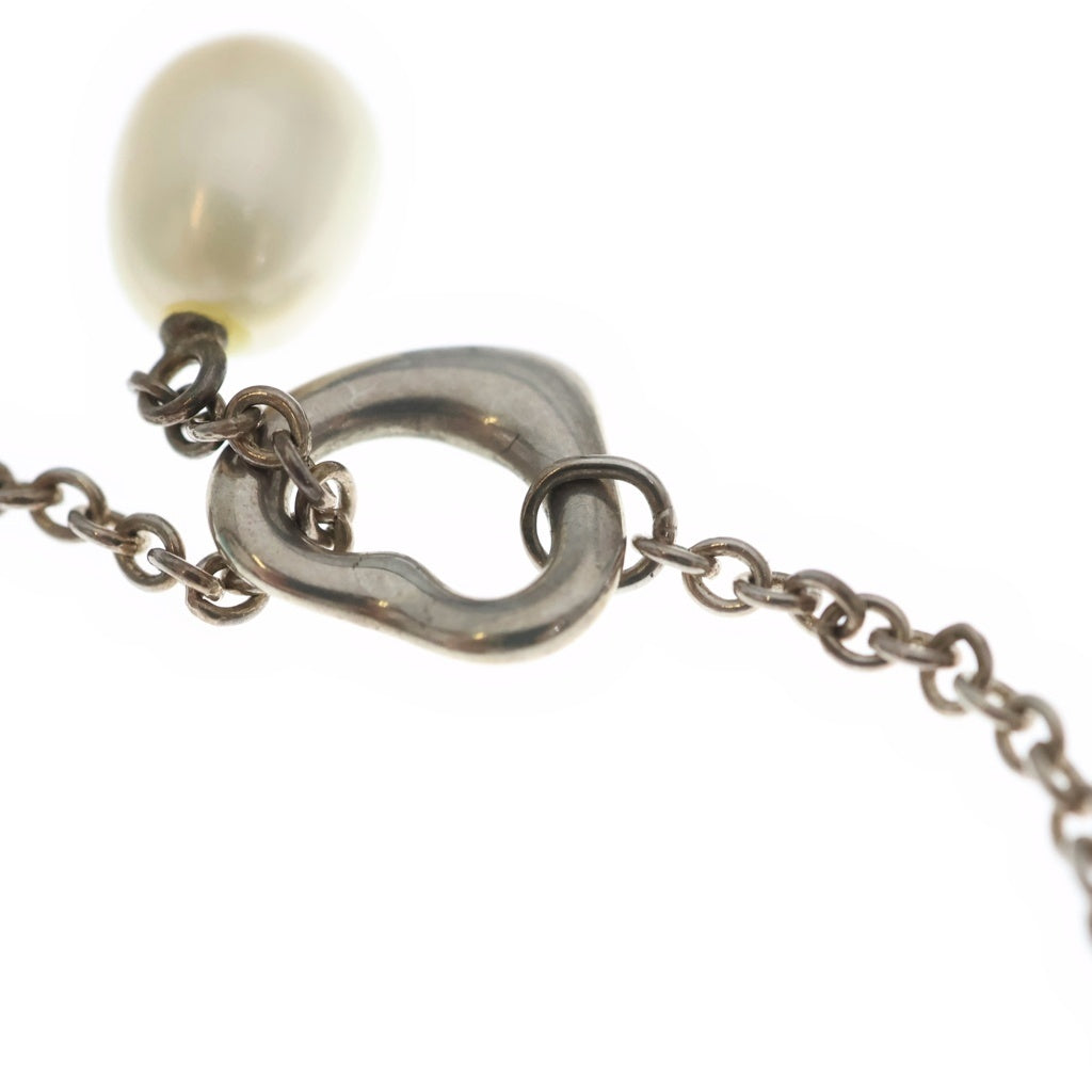 TIFFANY & Co.(ティファニー) オープンハート ラリアット ネックレス ハート パール シルバー 925 レディース