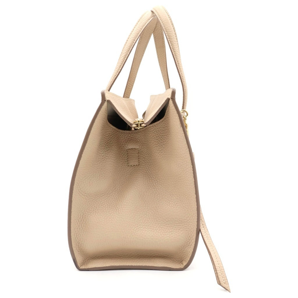 Salvatore Ferragamo(サルヴァトーレ フェラガモ) エイミー 2WAYハンドバッグ ショルダーバッグ ベージュ レザー ゴールド金具 レディース