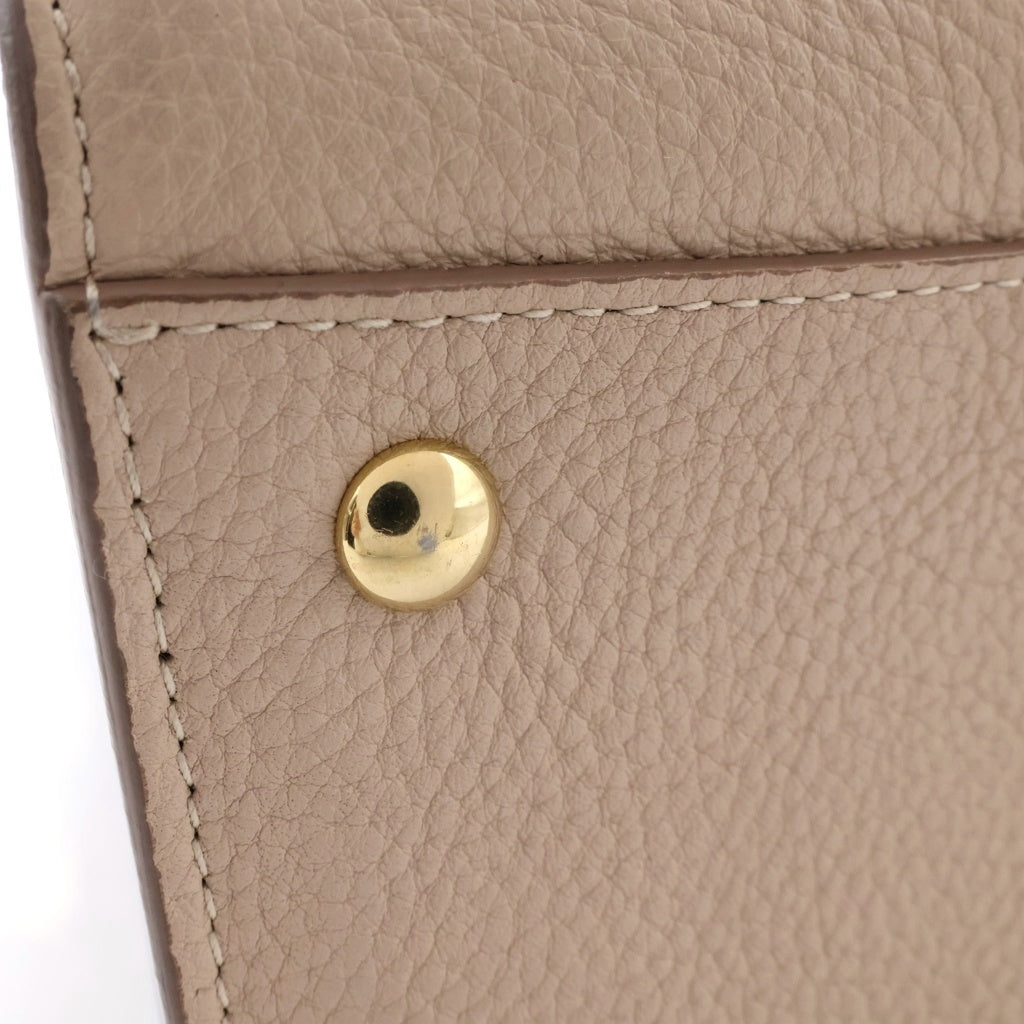 Salvatore Ferragamo(サルヴァトーレ フェラガモ) エイミー 2WAYハンドバッグ ショルダーバッグ ベージュ レザー ゴールド金具 レディース