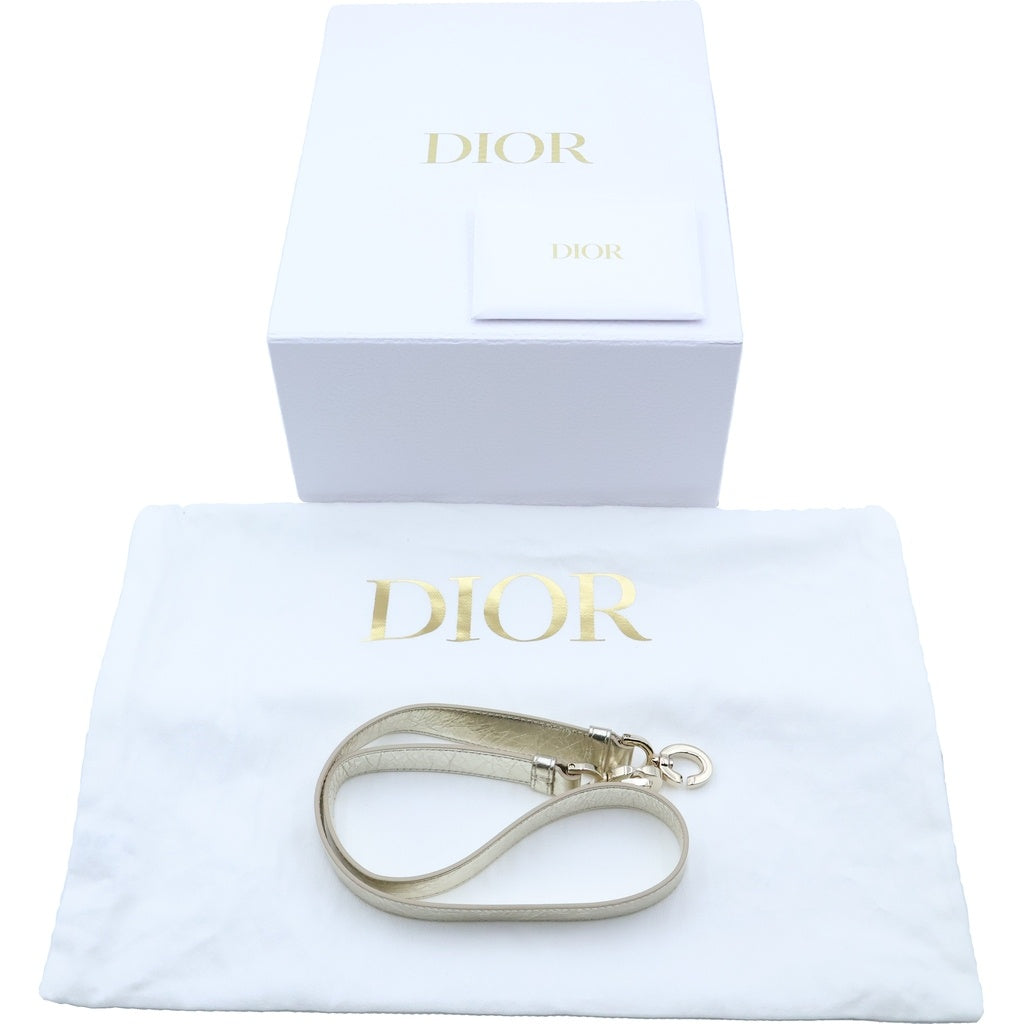 Christian Dior(クリスチャンディオール) ダイアゴナル バーティカルトートバッグ ハンドバッグ ショルダーバッグ ゴールド クリンクルド カーフスキン M2835OPWD_M25J ゴールド金具 レディース