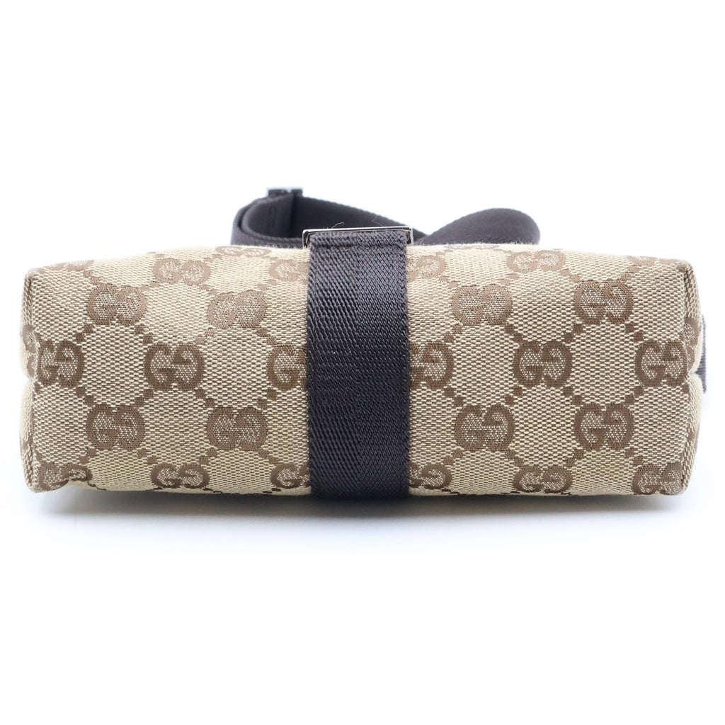 GUCCI(グッチ) GGキャンバス レザー ボディ ウエストバッグ ベージュ 131236 レディース