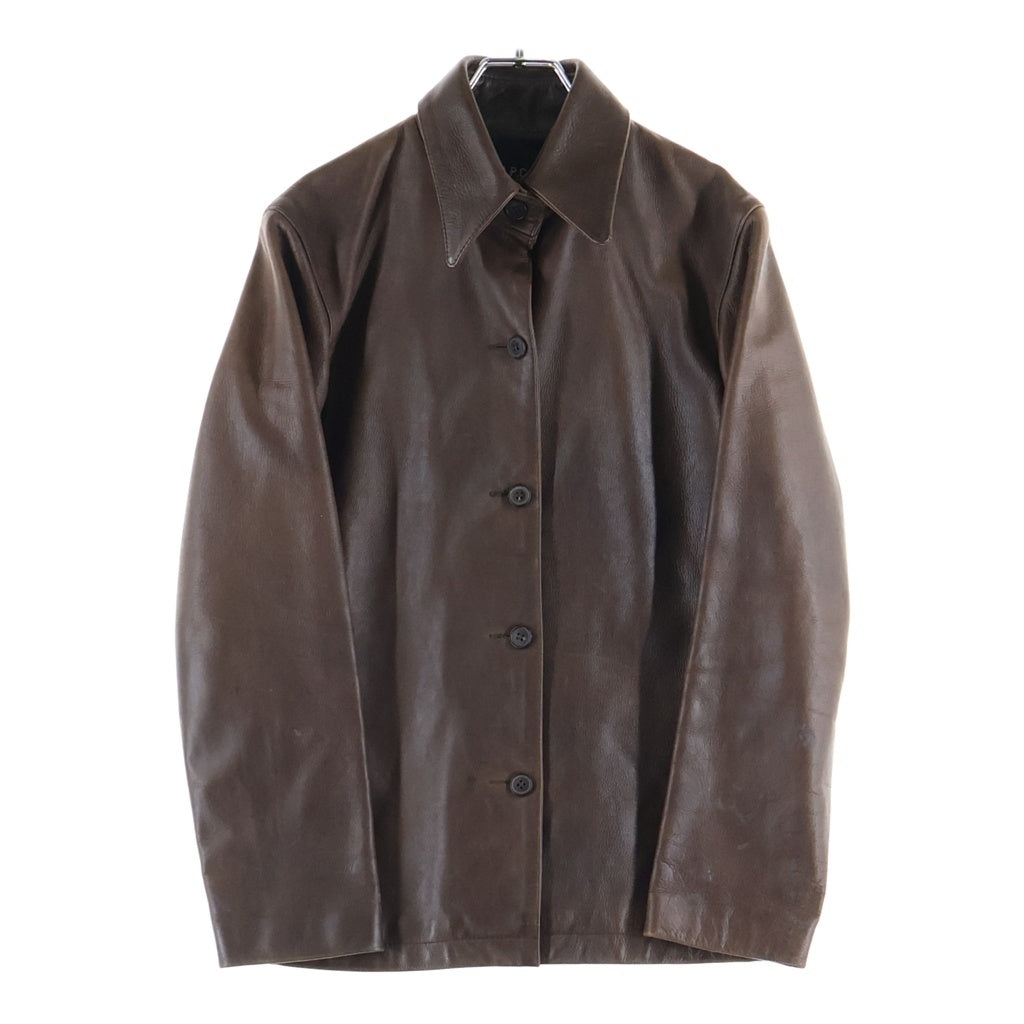A.P.C(アーペーセー) レザー ジャケット アウター ブラウン/ブラック